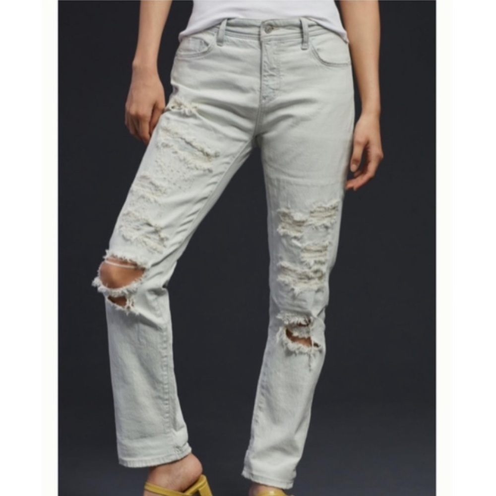 Anthropologie Pilcro Slim Boyfriend High Rise Jeans Distressed